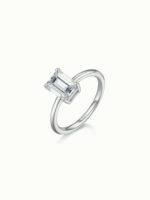 Elysée Emerald Cut Solitaire Ring - Image 2
