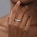 Elysée Trillion Cut Half Eternity Ring - Image 3