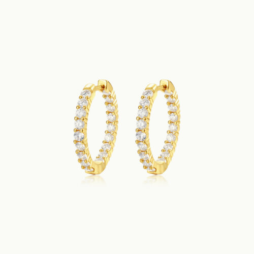 Luméne Round Hoop Earrings