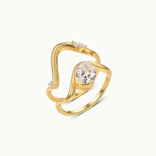 Luméne Cushion Duo Ring Set