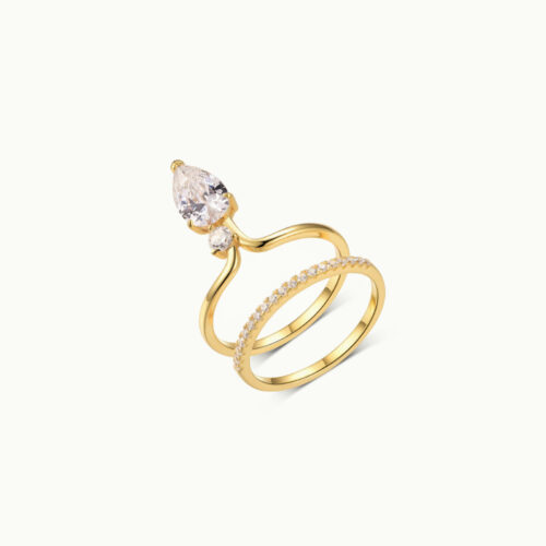 Luméne Pear Stacking Ring Set
