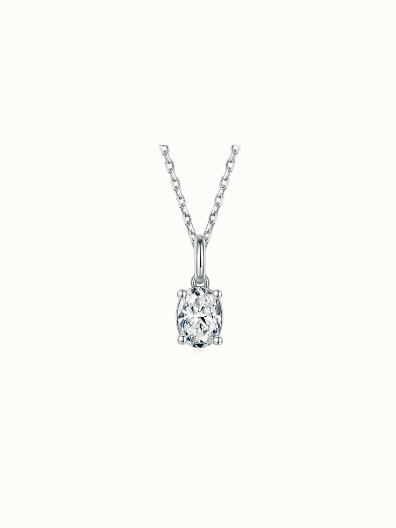 O90B925W2 Elysée Oval Cut Solitaire Pendant - Image 1