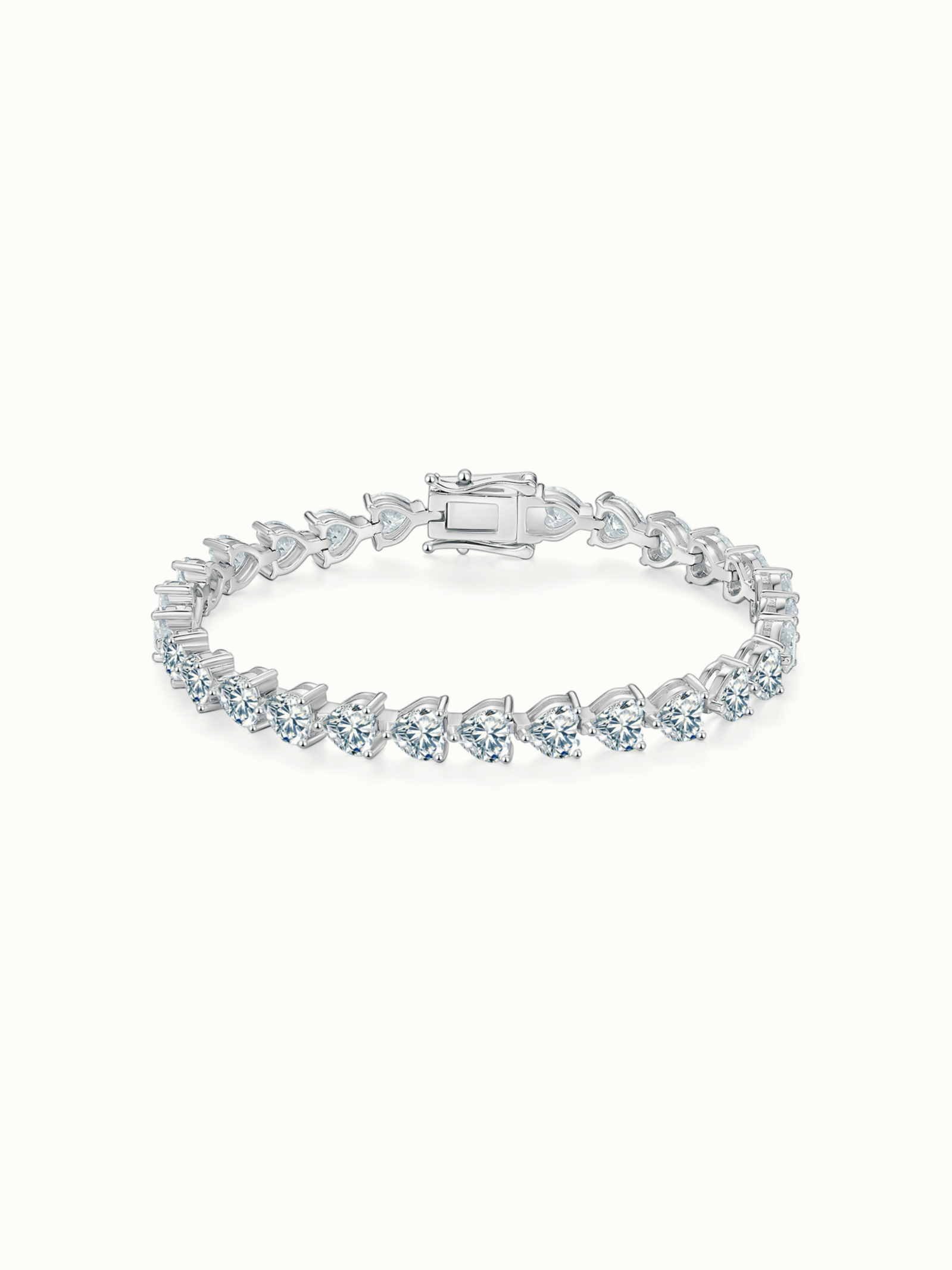 UWQC925W2 Elysée Heart Shape Tennis Bracelet - Image 1